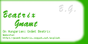 beatrix gnamt business card