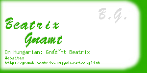 beatrix gnamt business card
